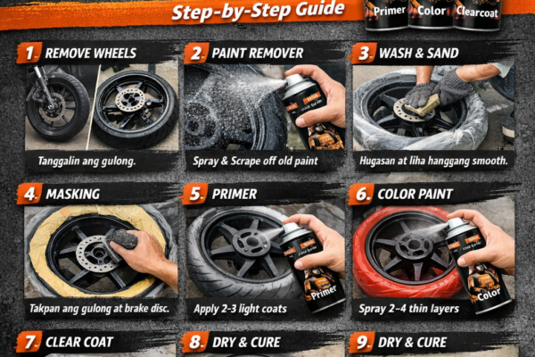 DIY Repainting Motorcycle Mags (Using Paint Remover + Spray Paint)